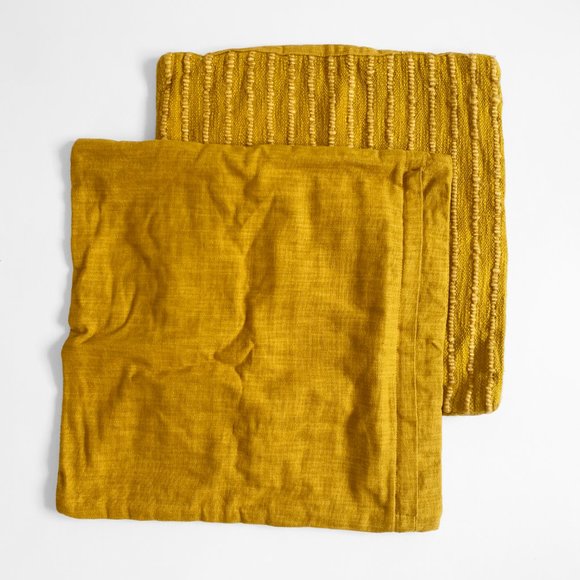West Elm Accents Two West Elm Pillow Case Set 2x20 Goldenrod Yellow